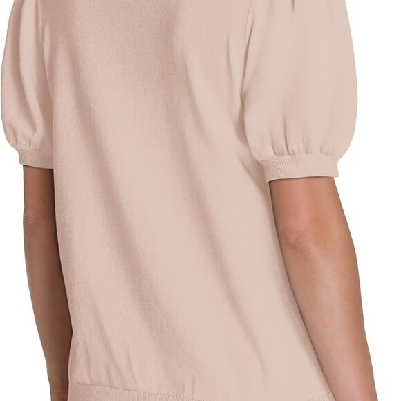 Women's Puff Short Sleeve Sweater Light Knit 2025 Spring Summer Casual Work Top - Picture 5 of 5